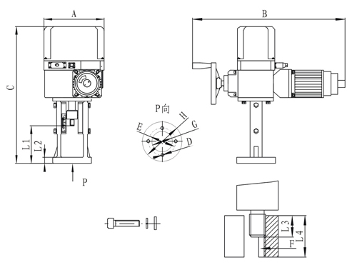 DKZ/ZKZ直行程電動執(zhí)行器結(jié)構(gòu)圖